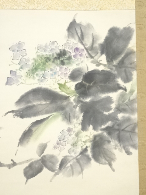 道具 ] - 道具 川西良子筆 八仙花 肉筆紙本掛軸（共箱